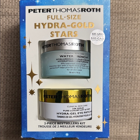 Peter Thomas Roth Blue and Gold Moisturizer & Eye Patches Set